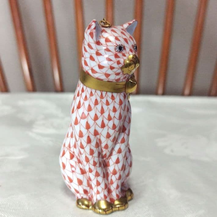 ヘレンド/HEREND、猫の陶器の置物、FIRST EDITION 初回生産