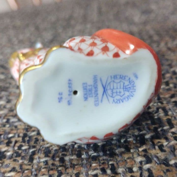 ヘレンド/HEREND、猫の陶器の置物、FIRST EDITION 初回生産