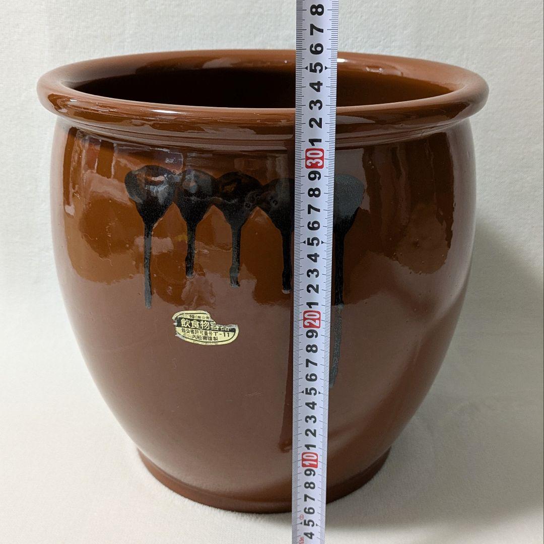 【希少】常滑焼 久松窯 10号 18L 丸壺 蓋付き 漬物 容器 味噌 梅干し