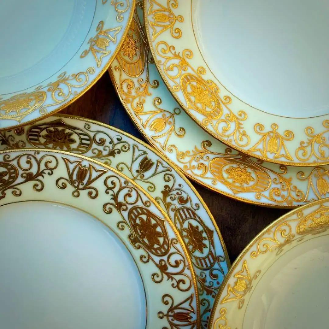 ■100年前に発表のオールドノリタケ　スープ、サラダ、ディナー皿2セット豪華6枚
