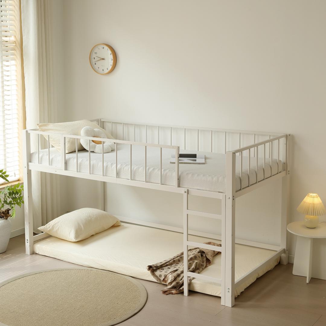 超人気！ 高110ロフトベッド子供ベッド シングル下収納 省スペース　WHITE