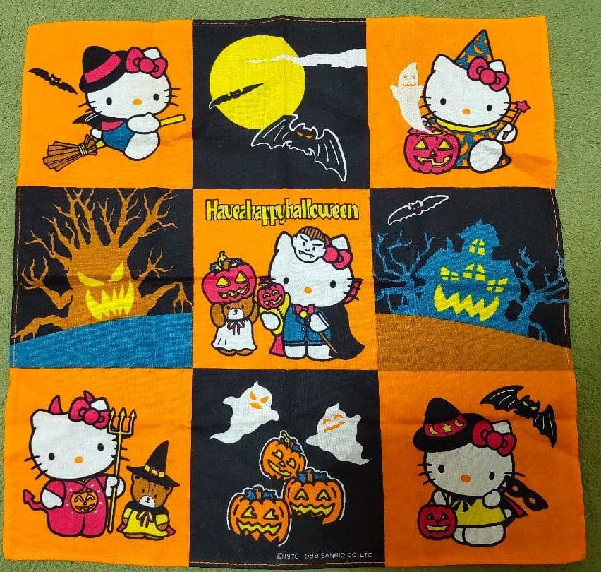 日*1様 【レア当時物】ハローキティ キティちゃん ハロウィン ハンカチ