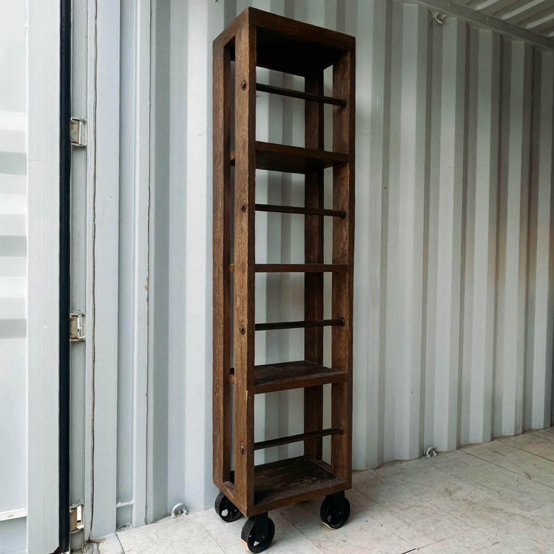 取付無料！関家具 クラッシュゲート 車輪付き四段オープンラック