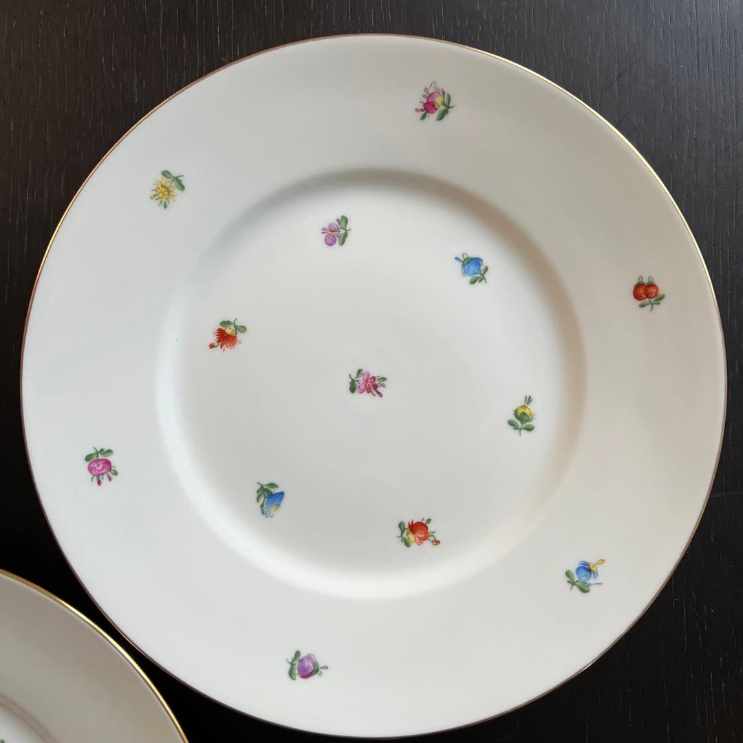 アウガルテン『スキャタードフラワー』ディナープレート 2枚セット