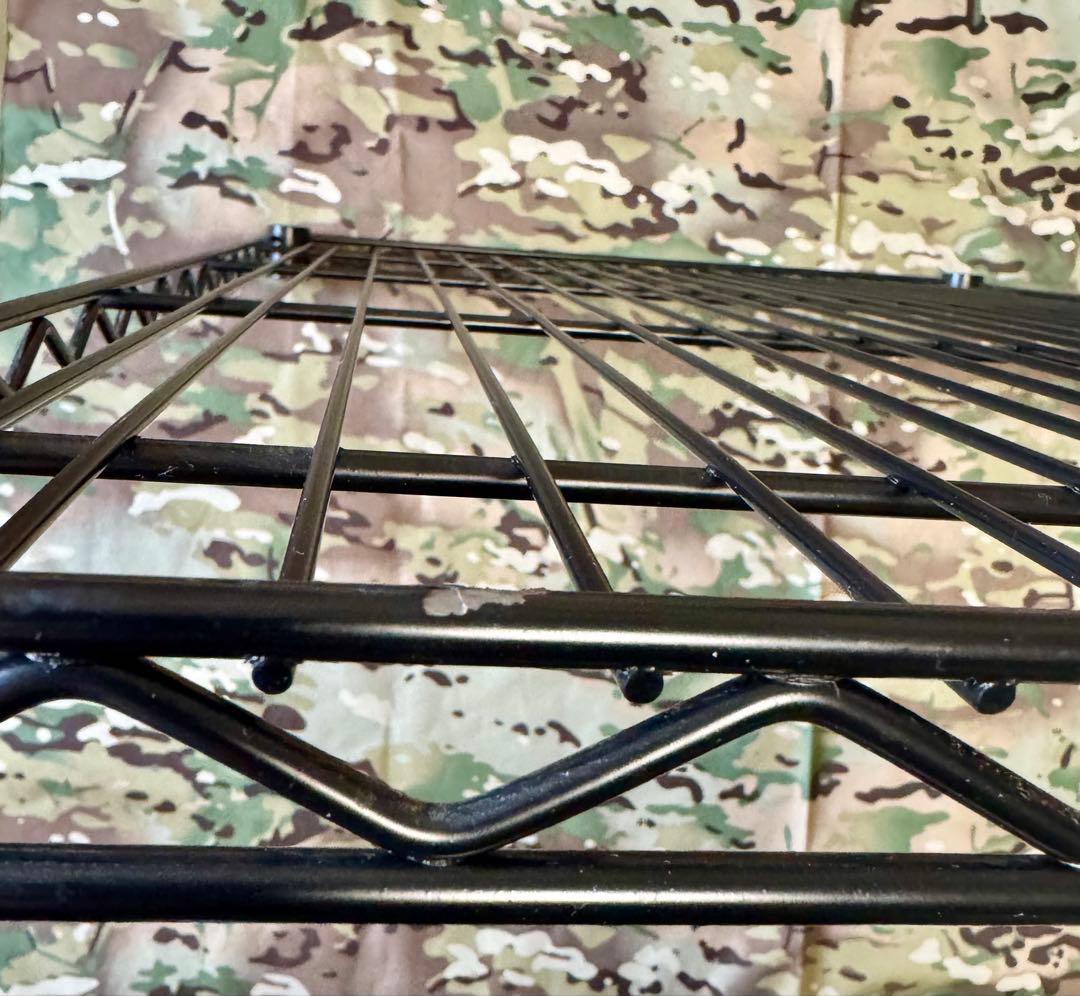 ホームエレクター ワイヤーシェルフx2 クロスバー ブラック 600x900 脚