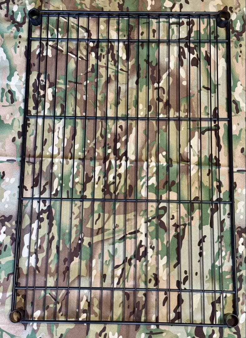 ホームエレクター ワイヤーシェルフx2 クロスバー ブラック 600x900 脚