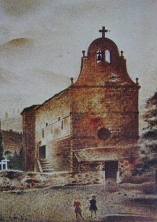 岡鹿之助、【礼拝堂】、希少な大判額装用画集より、美品、日本人画家