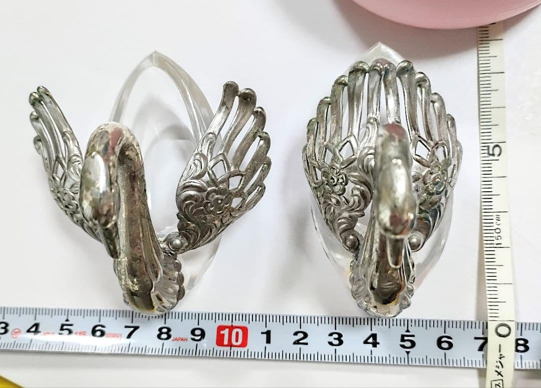 ●5005#0116アンティークSTERLING(925の事)ペアスワン小物入れ