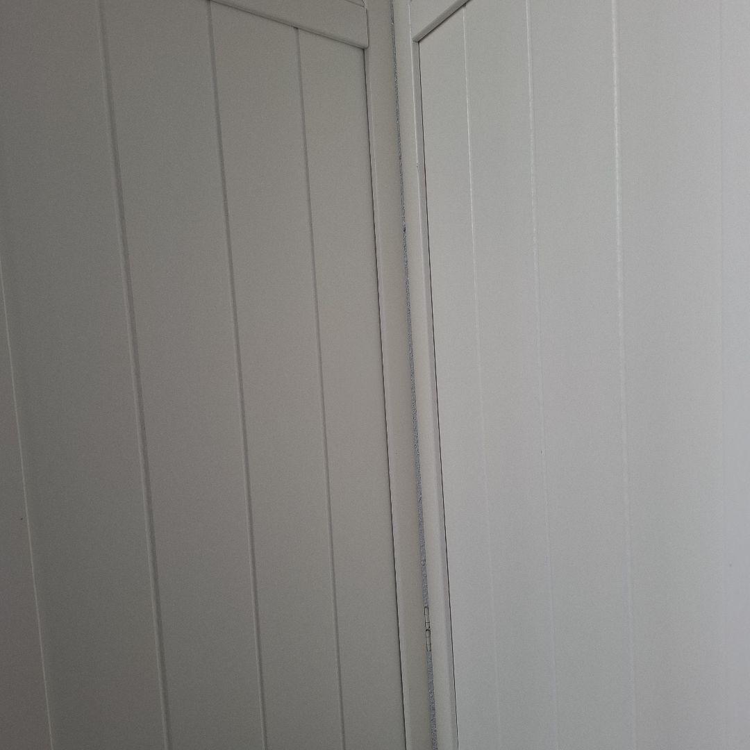 東谷○間仕切り/パーテーション/3連/木製/天然木/白