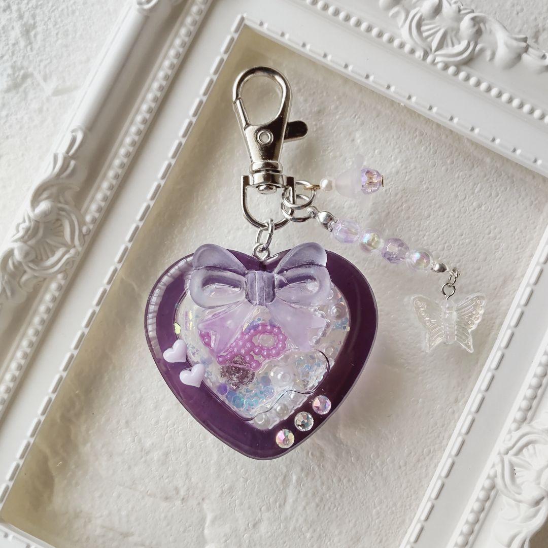 008　ハート シェイカー heart shaker キーホルダー 〈パープル〉
