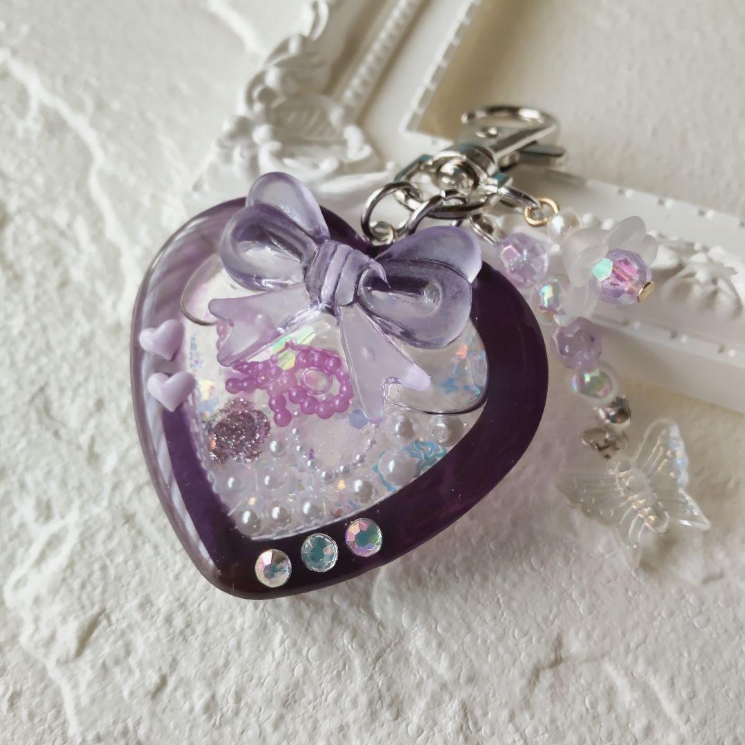 008　ハート シェイカー heart shaker キーホルダー 〈パープル〉
