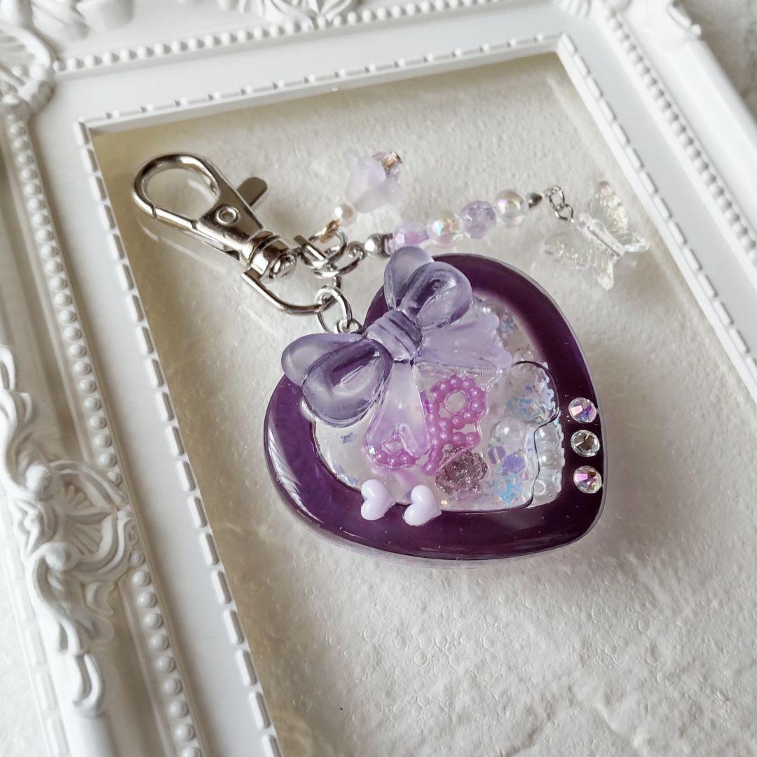 008　ハート シェイカー heart shaker キーホルダー 〈パープル〉