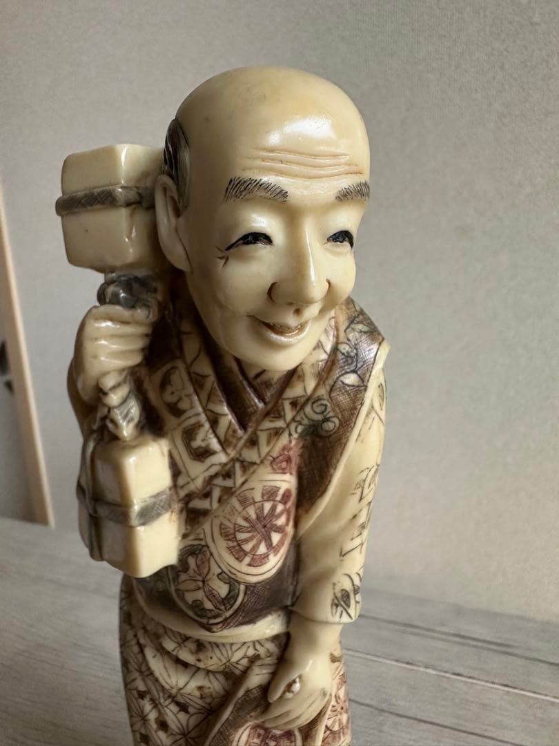 昭和レトロ 和風置物 細密彫刻 樹脂製 骨董品 アンティーク