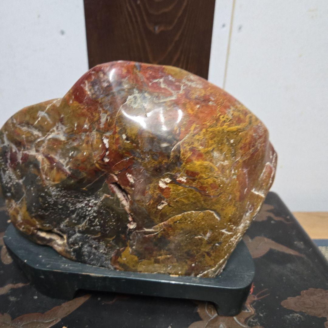 天然石 置物 赤色と黄色の混合