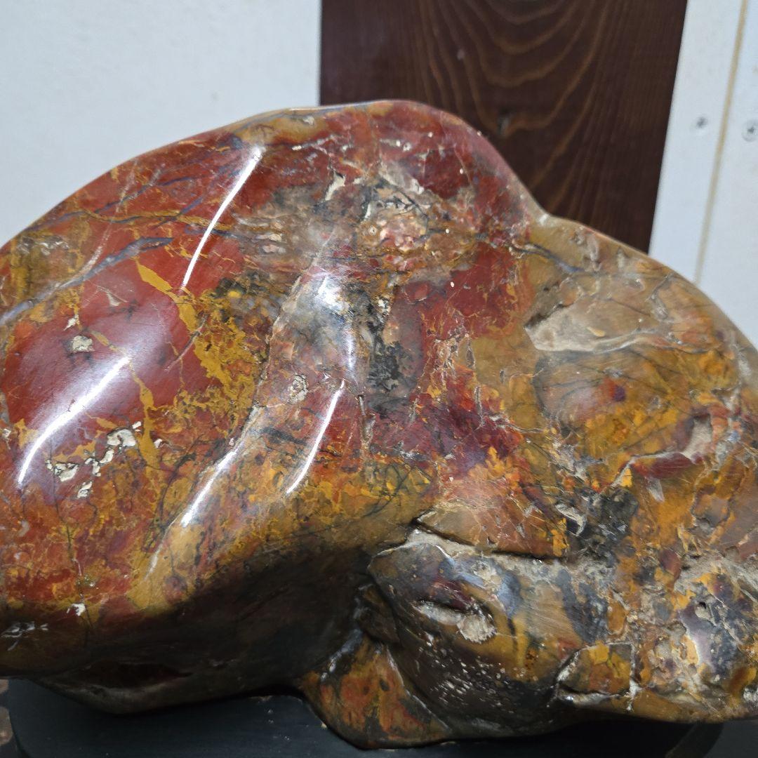 天然石 置物 赤色と黄色の混合