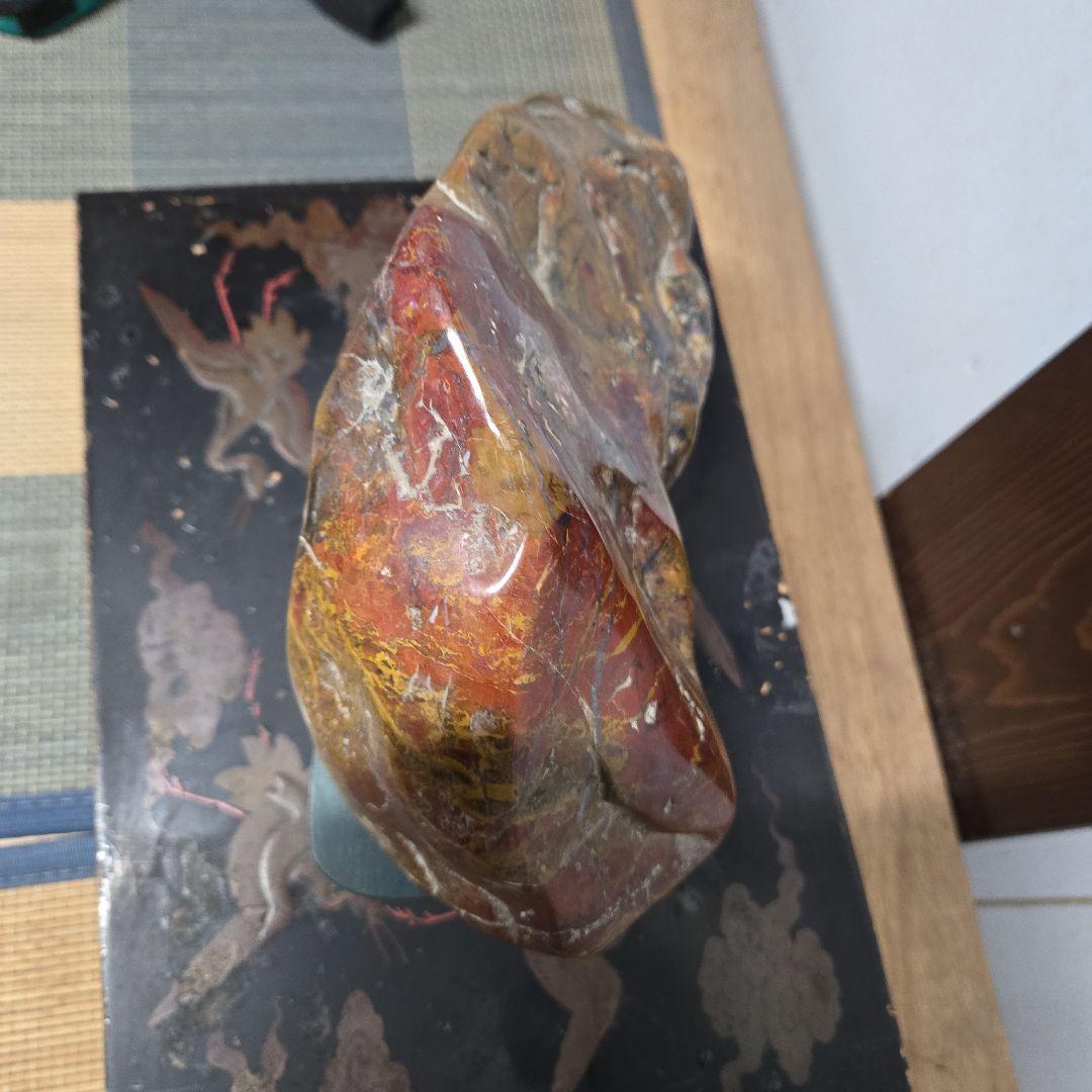 天然石 置物 赤色と黄色の混合