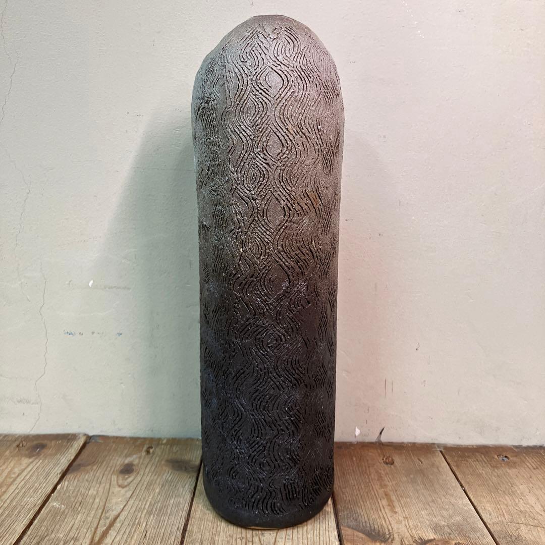 C-壁 信楽焼 花器 花瓶 壺 陶器 焼き物 和モダン 窯変 グラデーション