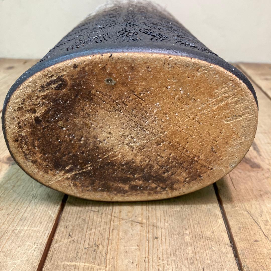 C-壁 信楽焼 花器 花瓶 壺 陶器 焼き物 和モダン 窯変 グラデーション