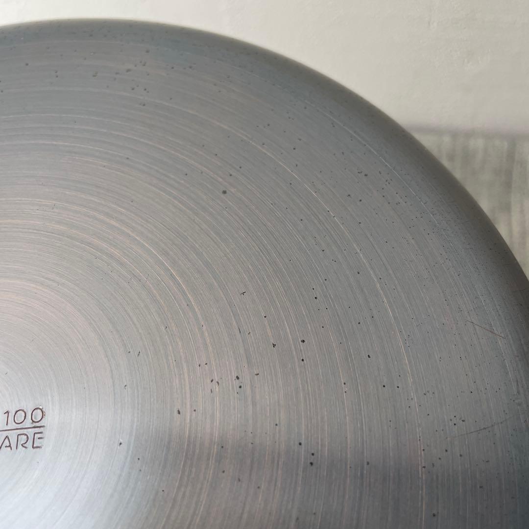 新光金属　COPPER100 銅製 両手鍋 木製ハンドル 槌目　ダークブラウン