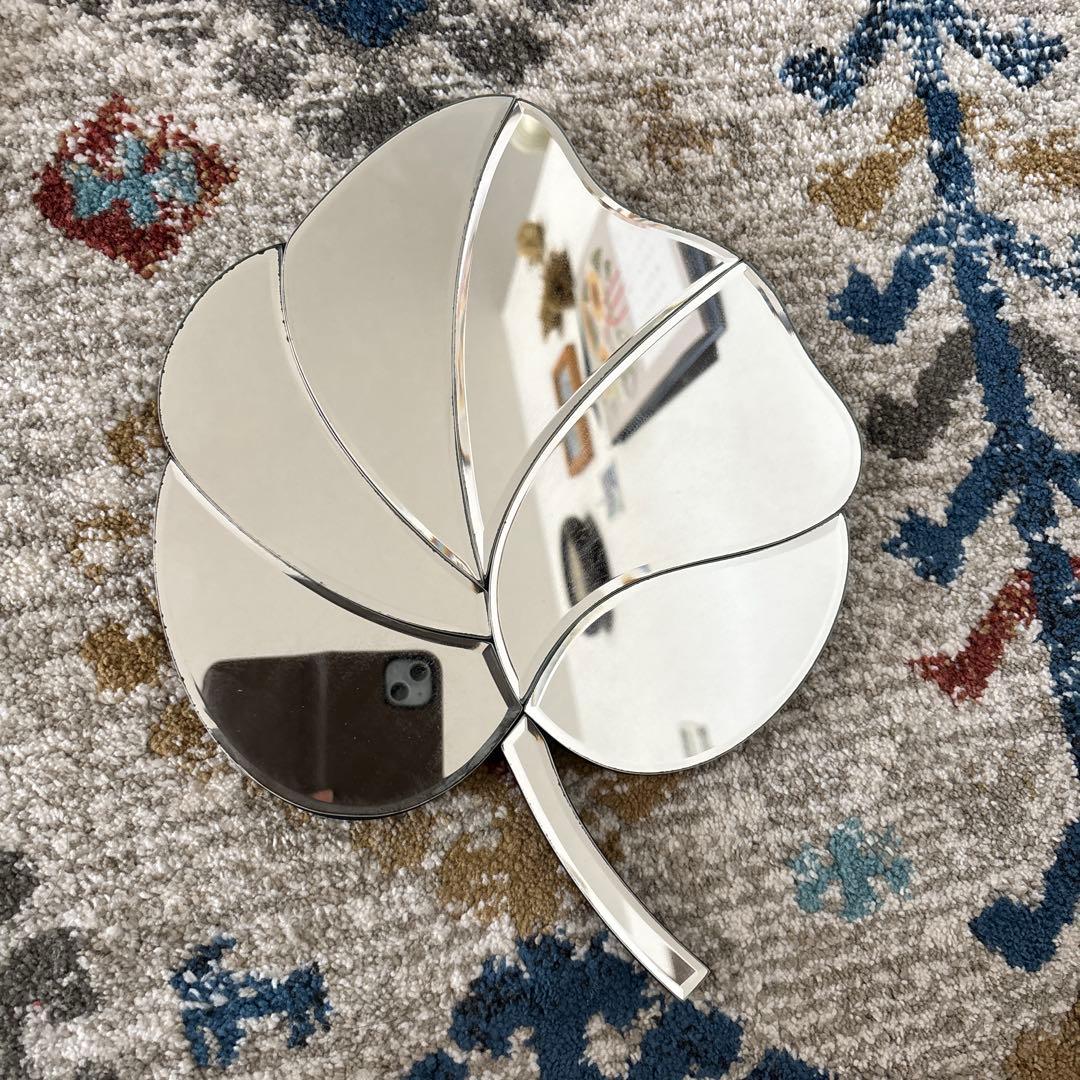 ローラアシュレイ　ウォールミラー　３枚組　ウォールアート　パームリーフ