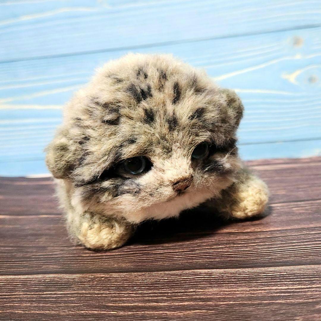 誕生、赤ちゃんマヌルネコ あみぐるみ【どっしりサイズ】