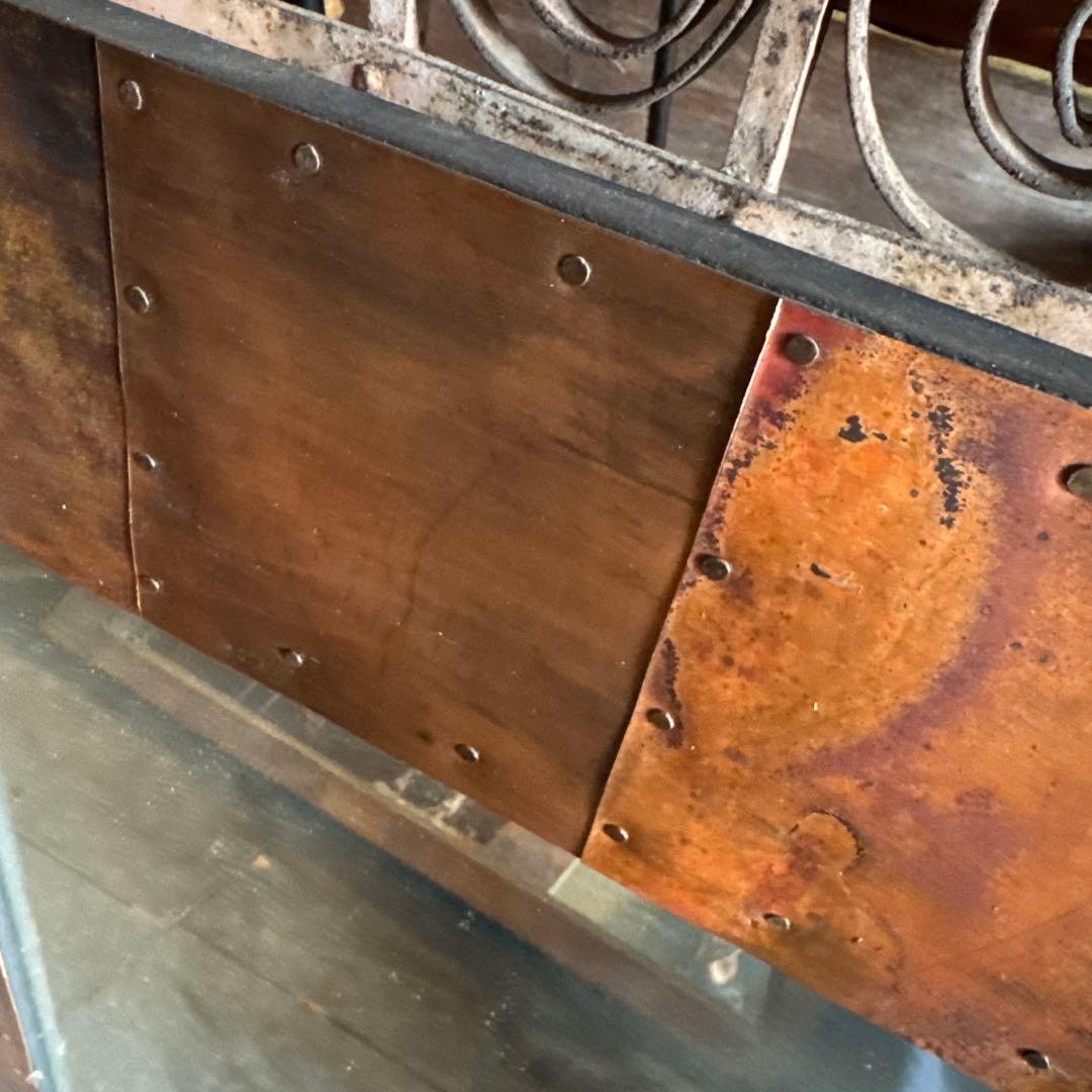 トルコ銅パネルミラー 銅飾り鏡