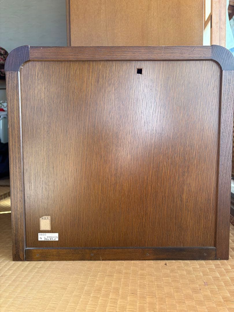 フランスベッド　ブラウン木製サイドテーブル 引き出し　アンティーク　モダン