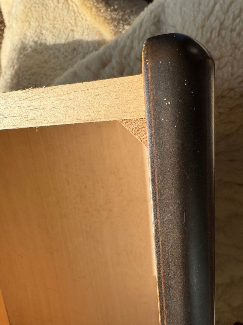 フランスベッド　ブラウン木製サイドテーブル 引き出し　アンティーク　モダン