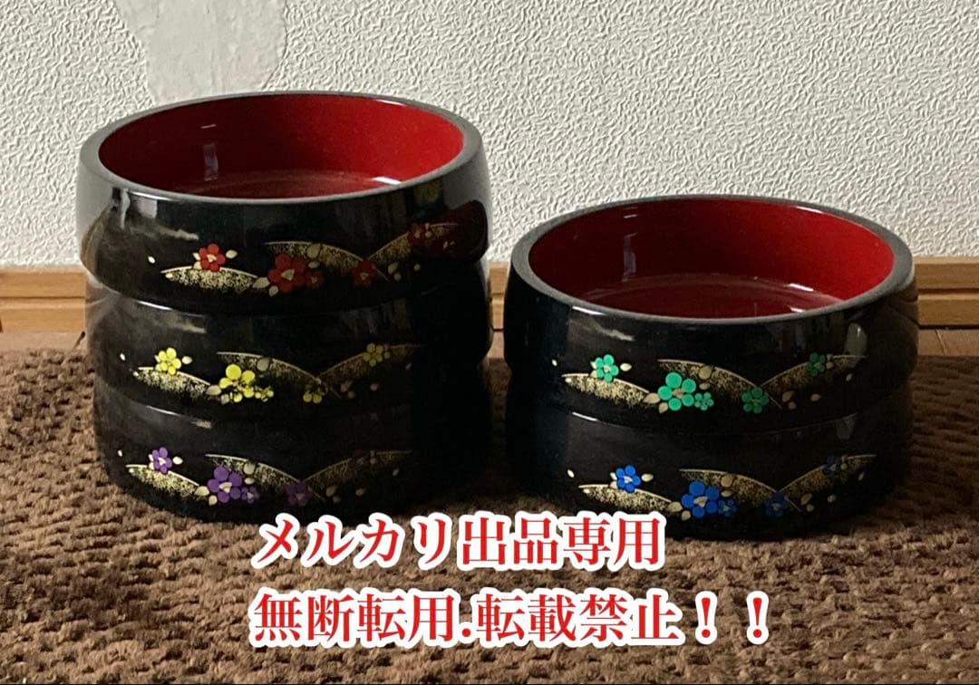 最終処分価格　お値下げ　年代物　レア　当時物　昭和レトロな5色の寿司桶セット