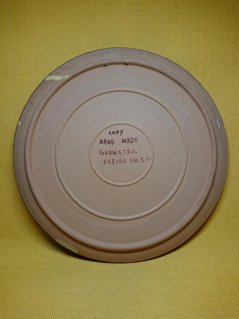 飾り皿　陶器　手描き　ヨーロッパ　置物　インテリア　工芸品　美術品　A2747