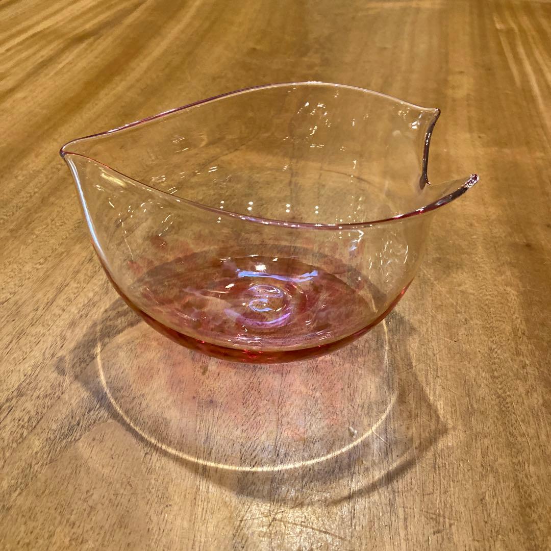 蠣崎マコト桜形びいどろガラスボウル