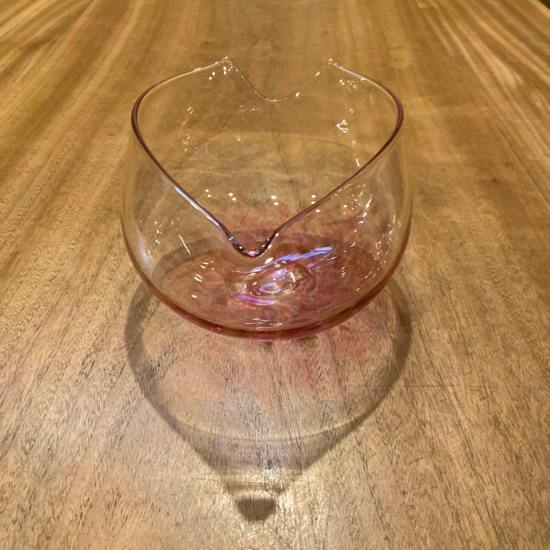 蠣崎マコト桜形びいどろガラスボウル