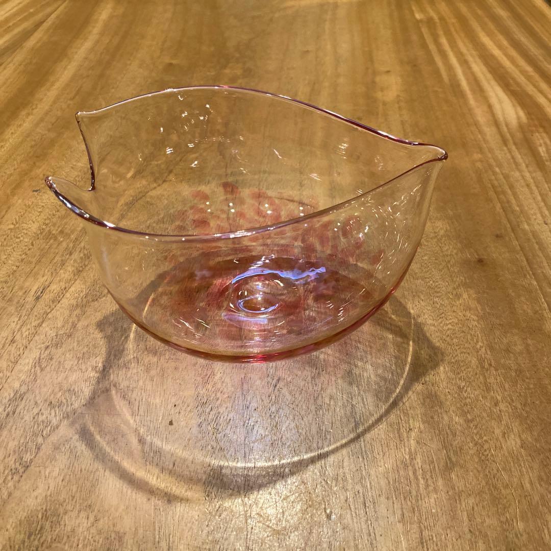 蠣崎マコト桜形びいどろガラスボウル