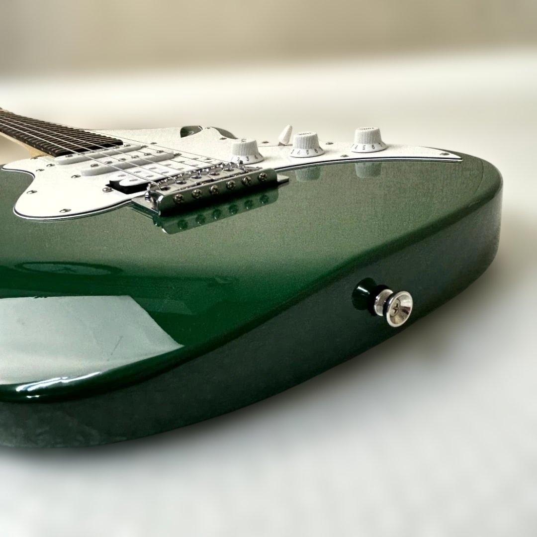 プレイテック　PlayTech　エレキギター　深緑色【ジャンク扱い】