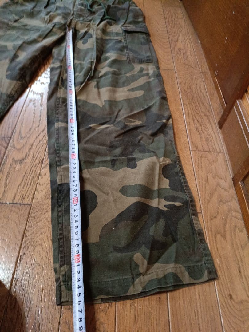 BIG WEST 迷彩パンツ ウエストゴム付き レトロビンテージ - メルカリ