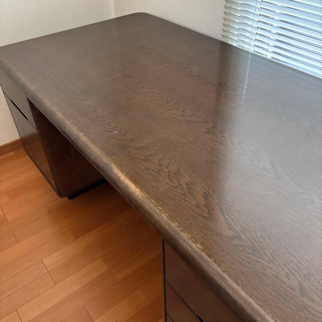 カリモク karimoku コロニアル 両袖机 学習机 書斎机　アンティーク