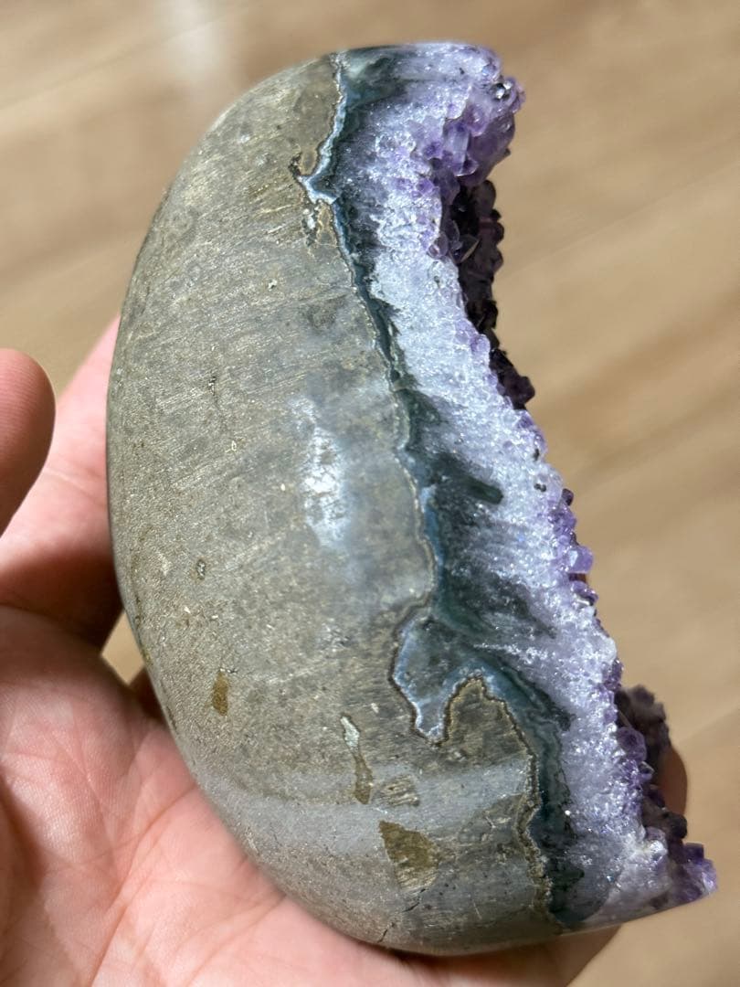 新品　希少　超大　高品質アメジストドームミニクラスター　台座込み 送料無料 本物