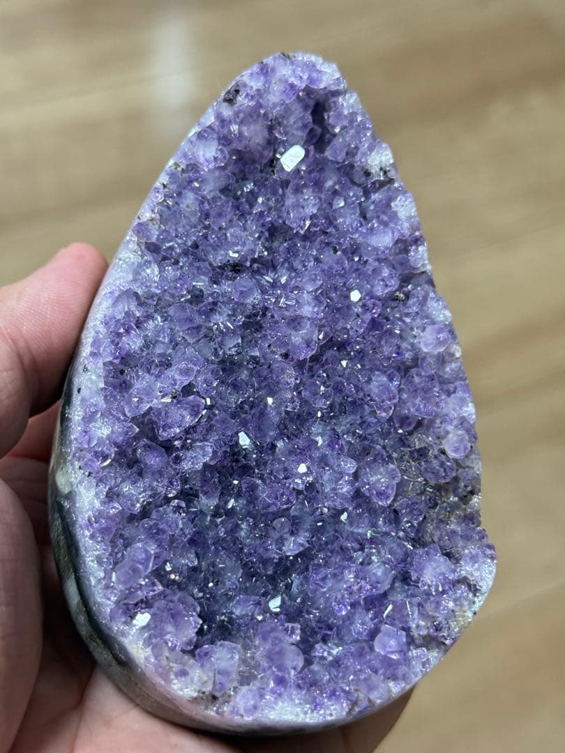 新品　希少　超大　高品質アメジストドームミニクラスター　台座込み 送料無料 本物