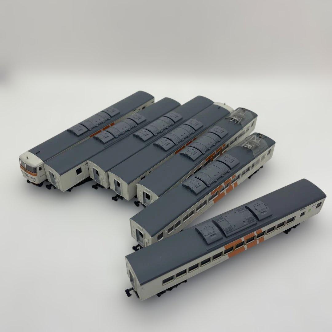 【nr/1.31/3】Nゲージ 鉄道模型国鉄185系試案塗装朱編成 7両セット