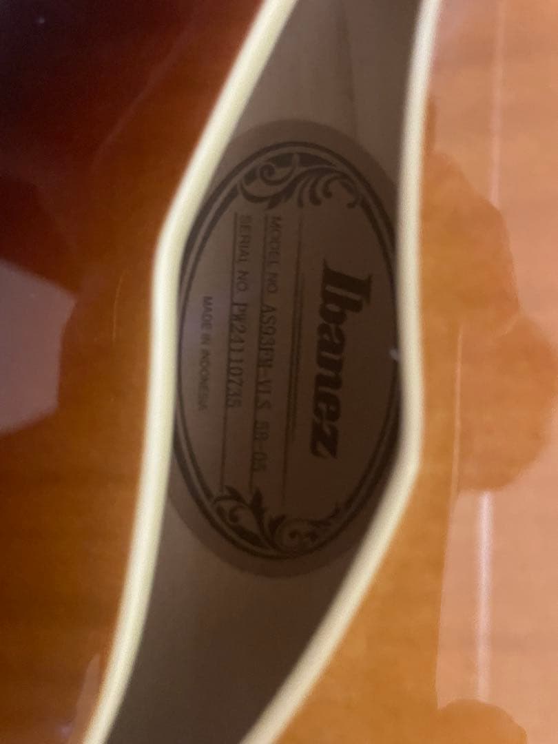 Ibanez セミアコースティックエレキギター サンバースト