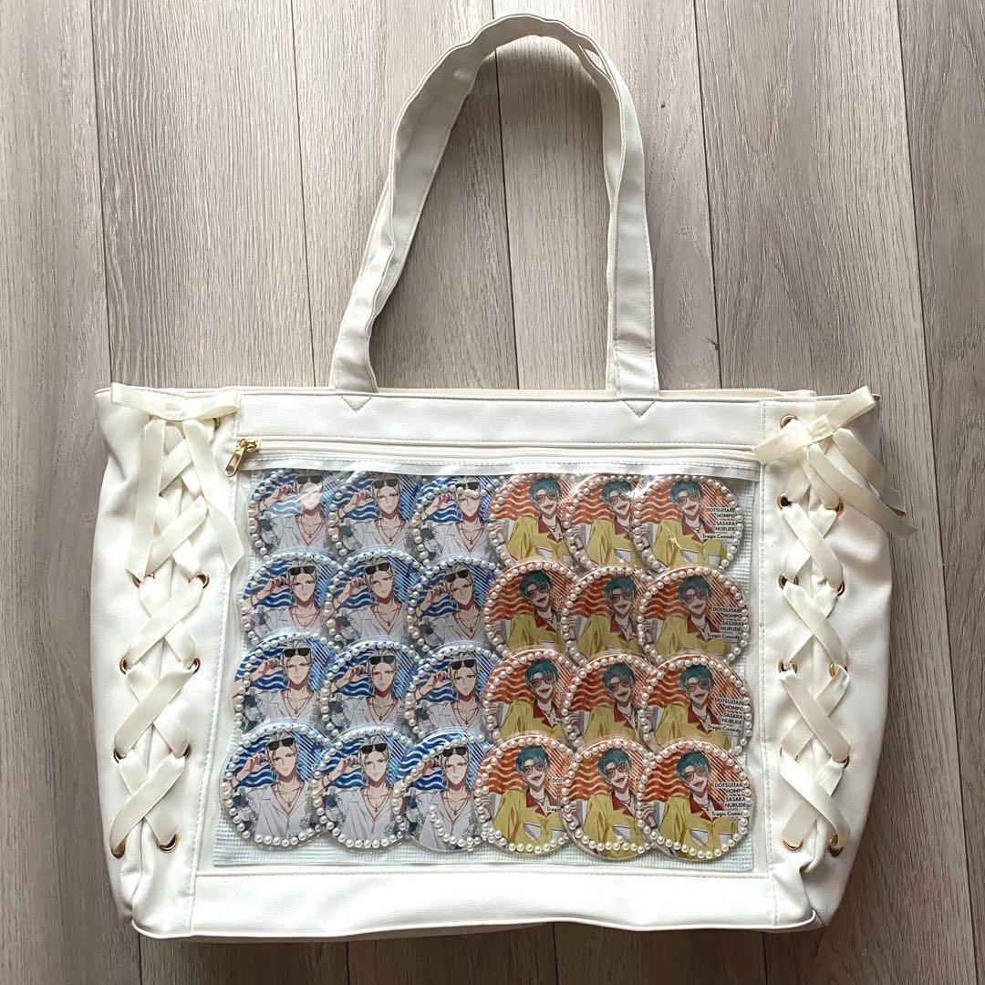 ヒプノシスマイク◇ 魅せトートバッグ 痛バ◇缶バッジ 白膠木簓 躑躅森