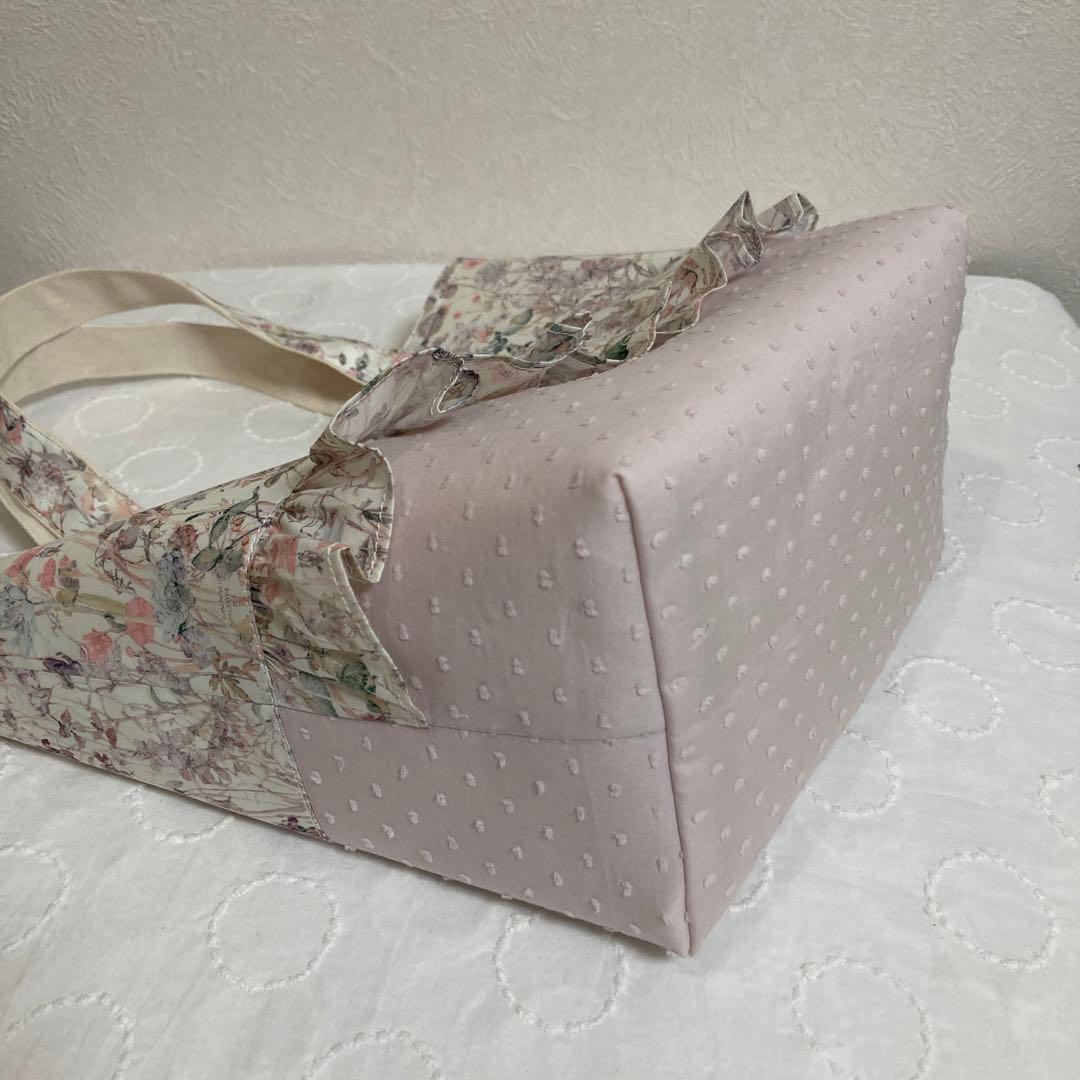 リバティ フリル トートバッグ ハンドメイド - トートバッグオンライン