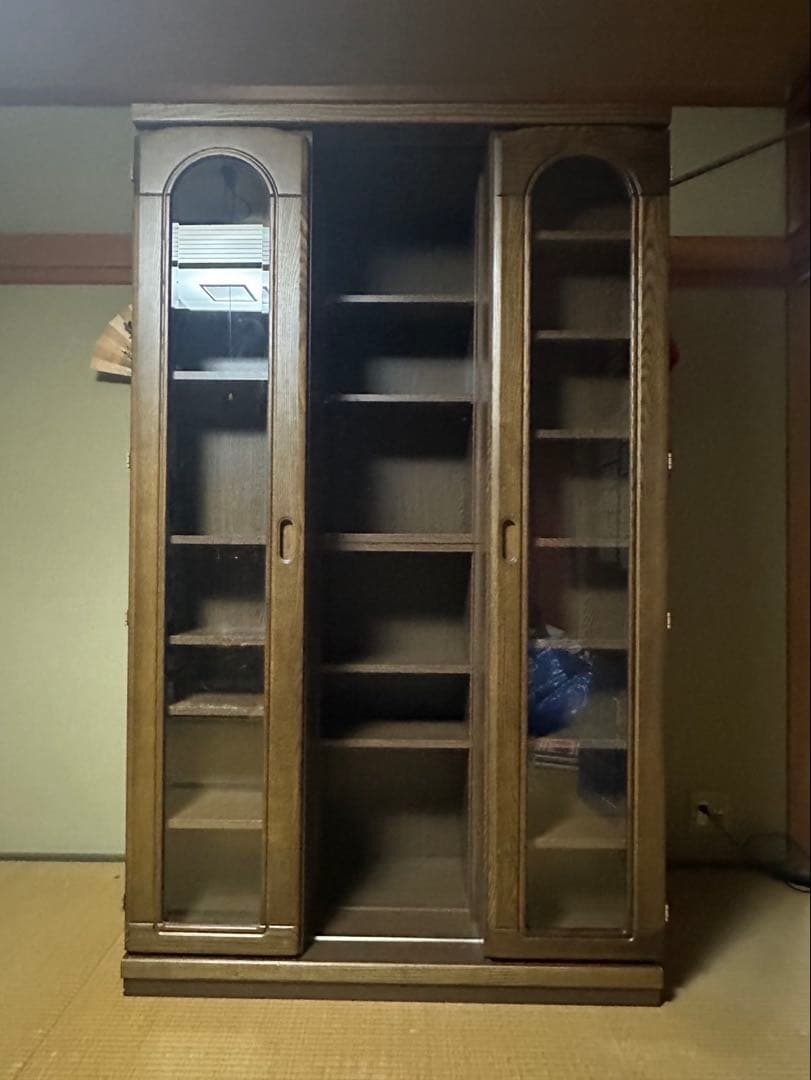 木製スライド式本棚