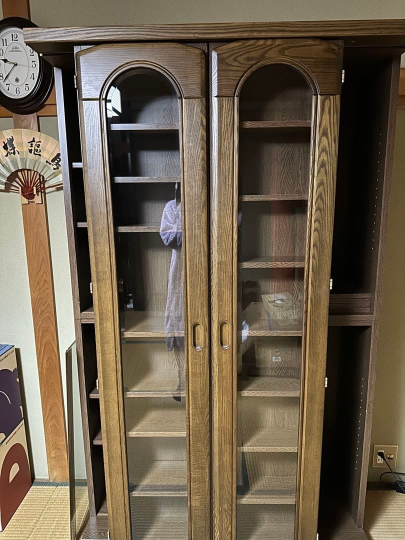 木製スライド式本棚