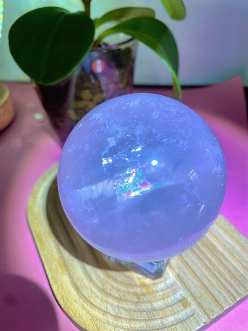 桜色　透明感　スフィア　ローズクォーツ　強いスター　虹中にあり