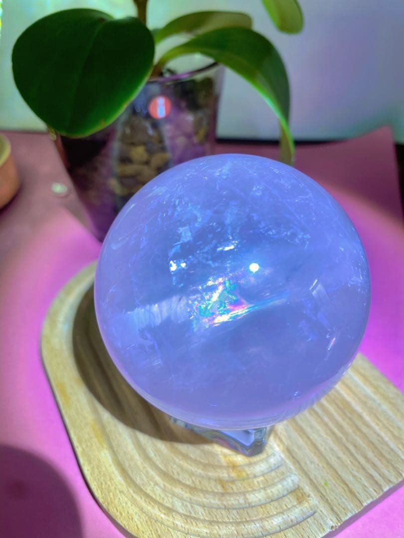 桜色　透明感　スフィア　ローズクォーツ　強いスター　虹中にあり