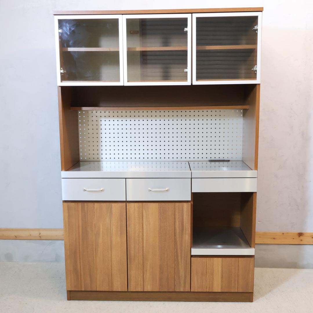 unico ウニコ ストラーダ 3面レンジボード 食器棚 キッチンボード レンジ