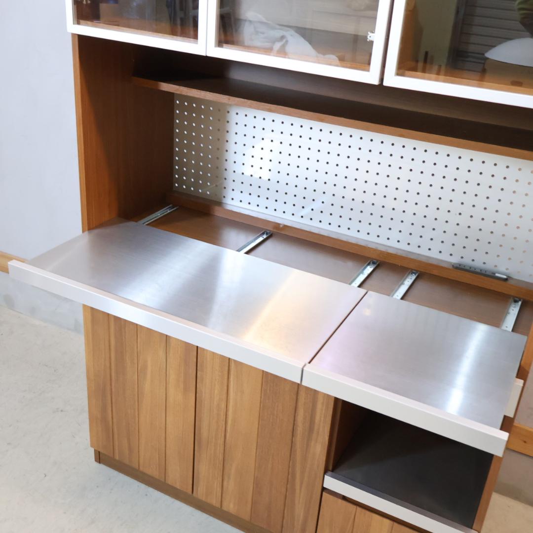 unico ウニコ ストラーダ 3面レンジボード 食器棚 キッチンボード レンジ