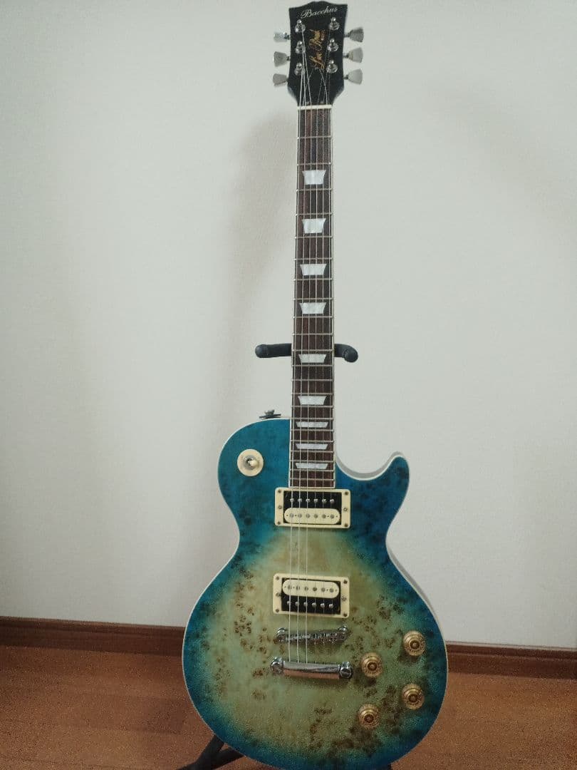 bacchus live road レスポールタイプ シースルーブルー - メルカリ