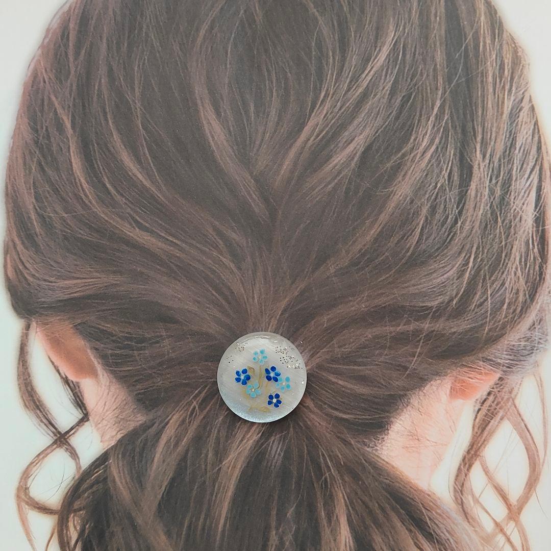 【909】ハンドメイド　レジン　ヘアゴム　ポニーフック